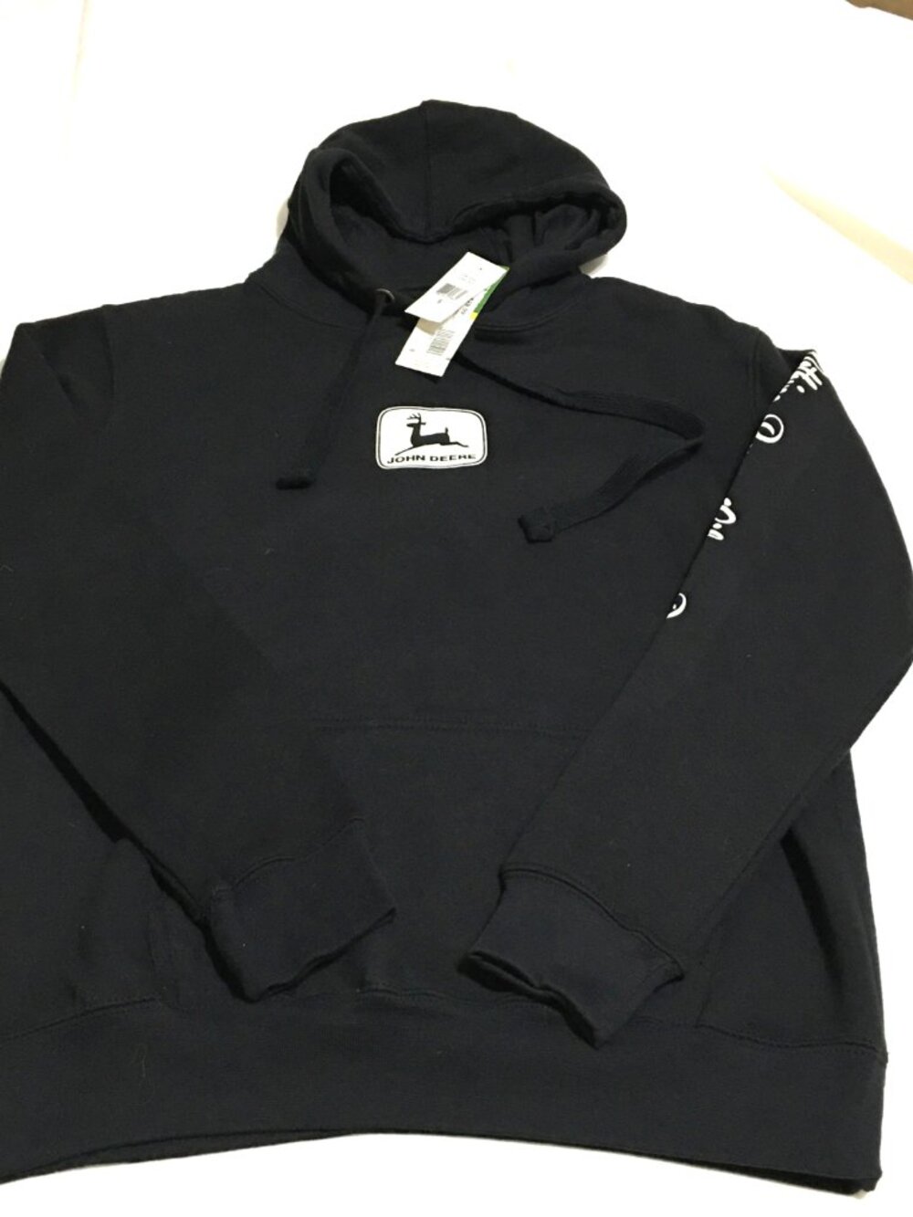 John Deere Hoodie Women's Small Pullover Sweatshirt Kangaroo Pocket Logo NWT